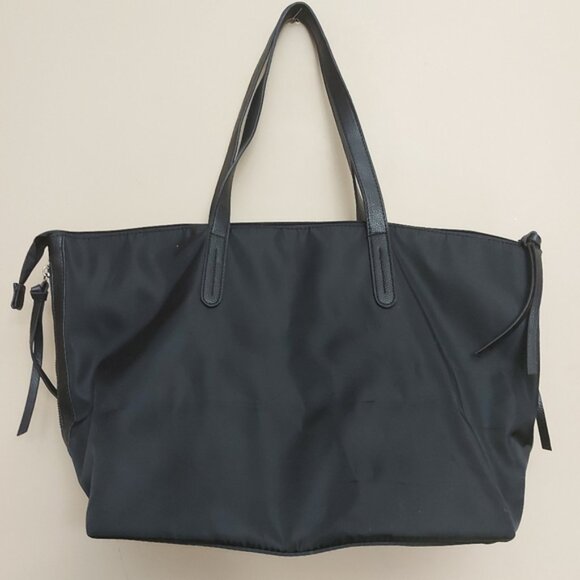 Botkier nylon and vegan leather trim tote in black - Picture 7 of 11
